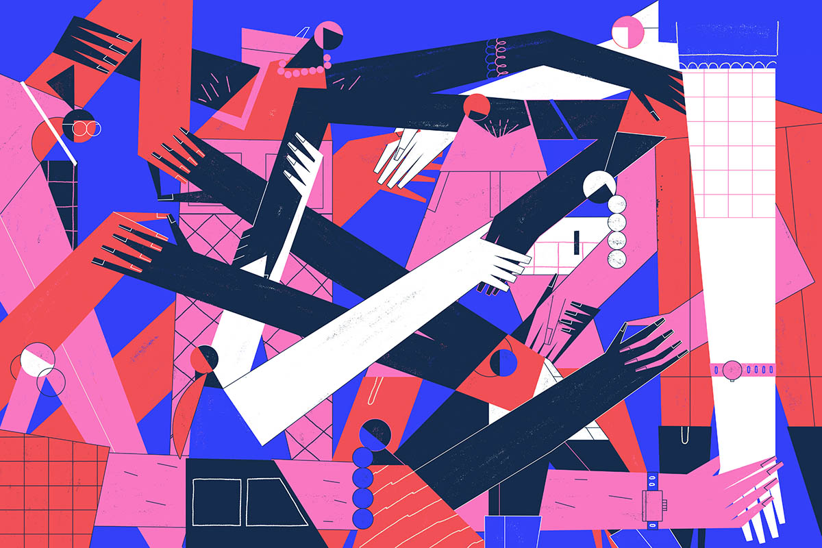 LGBTQIA+ community of diverse and queer people celebrating pride